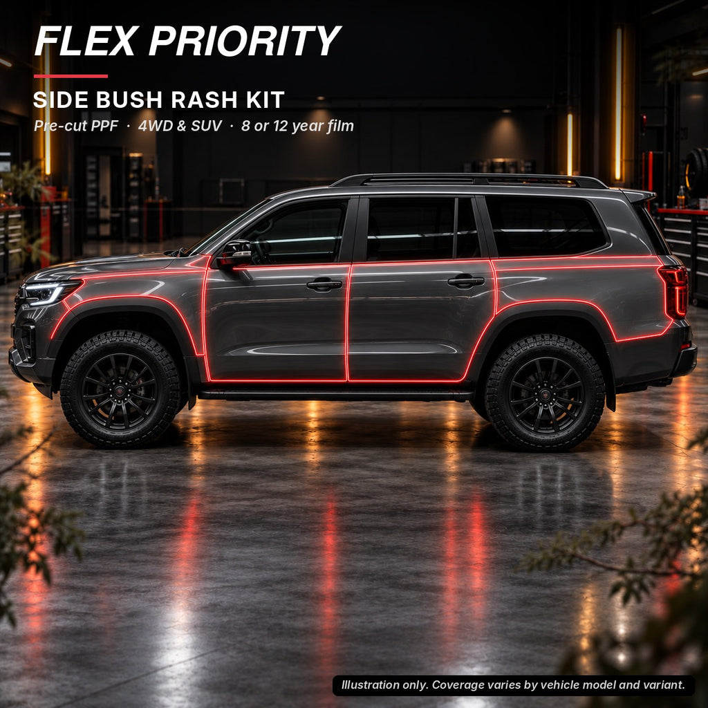 Flex Priority pre-cut side bush rash PPF kit - SUV and 4WD