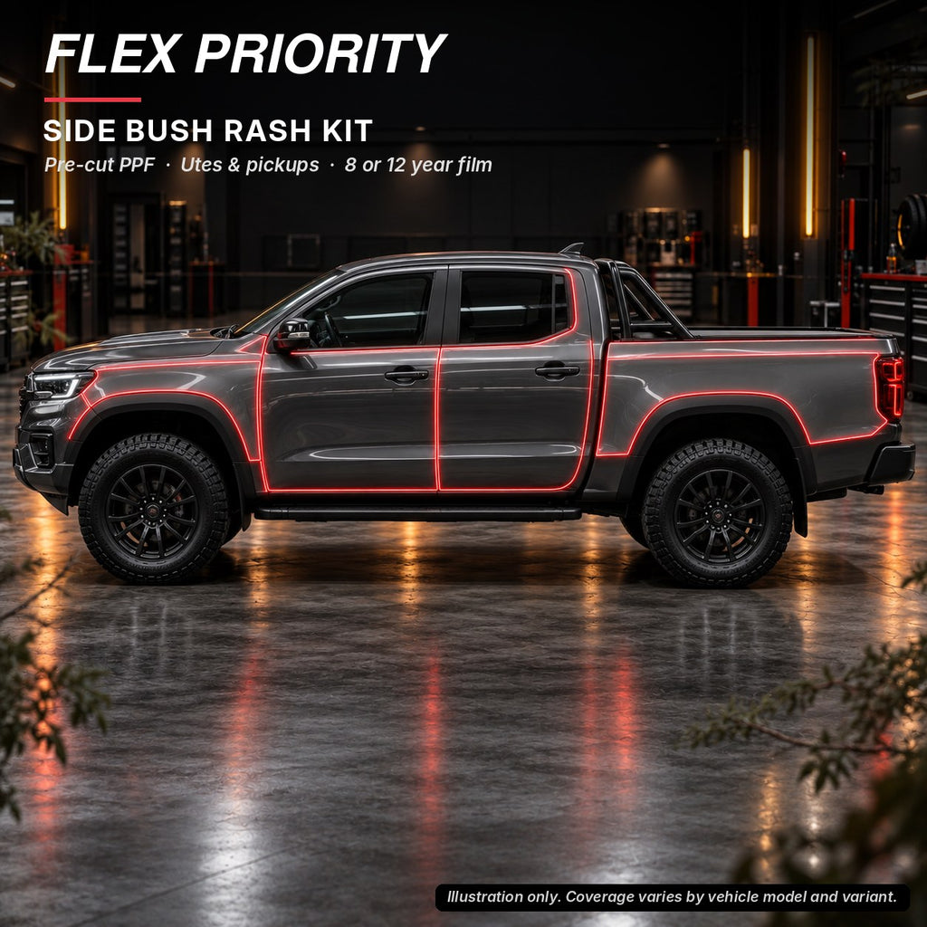 Flex Priority pre-cut side bush rash PPF kit - ute