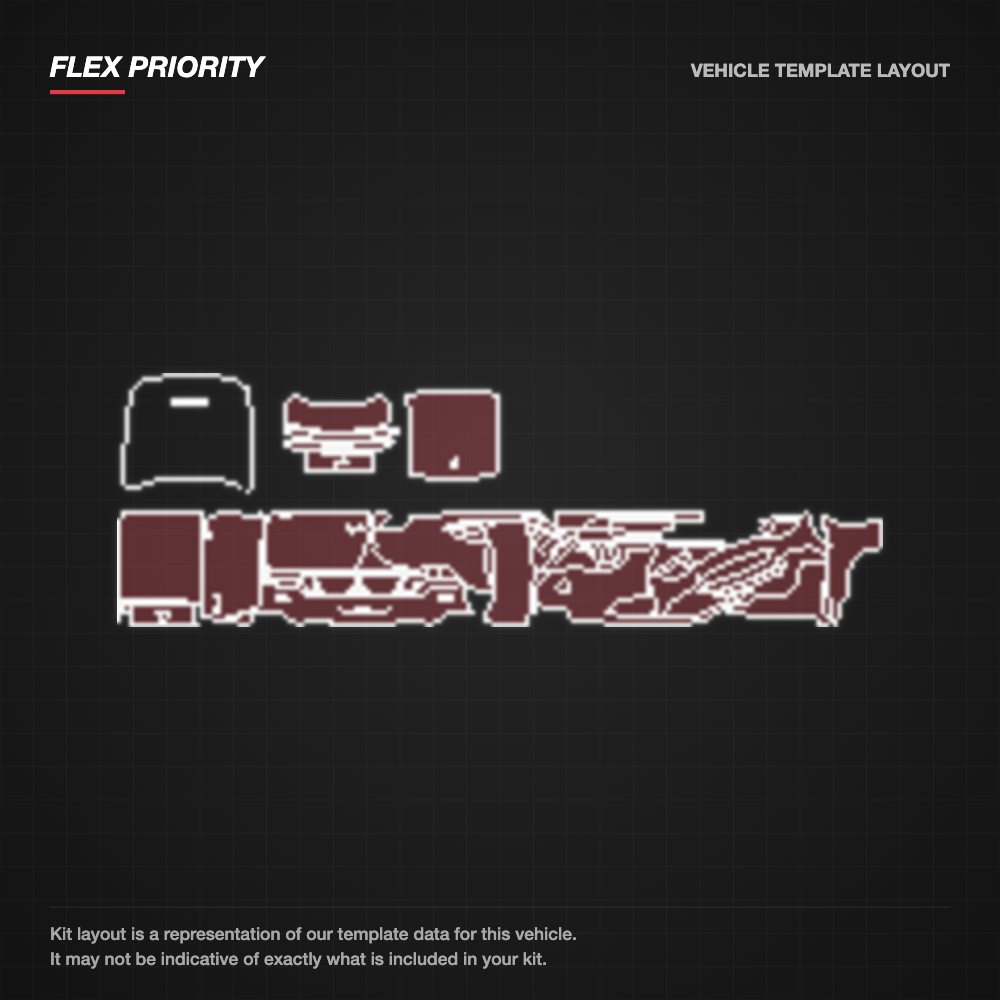 Ford Mustang Fastback 2015-2017 kit layout (template 2)