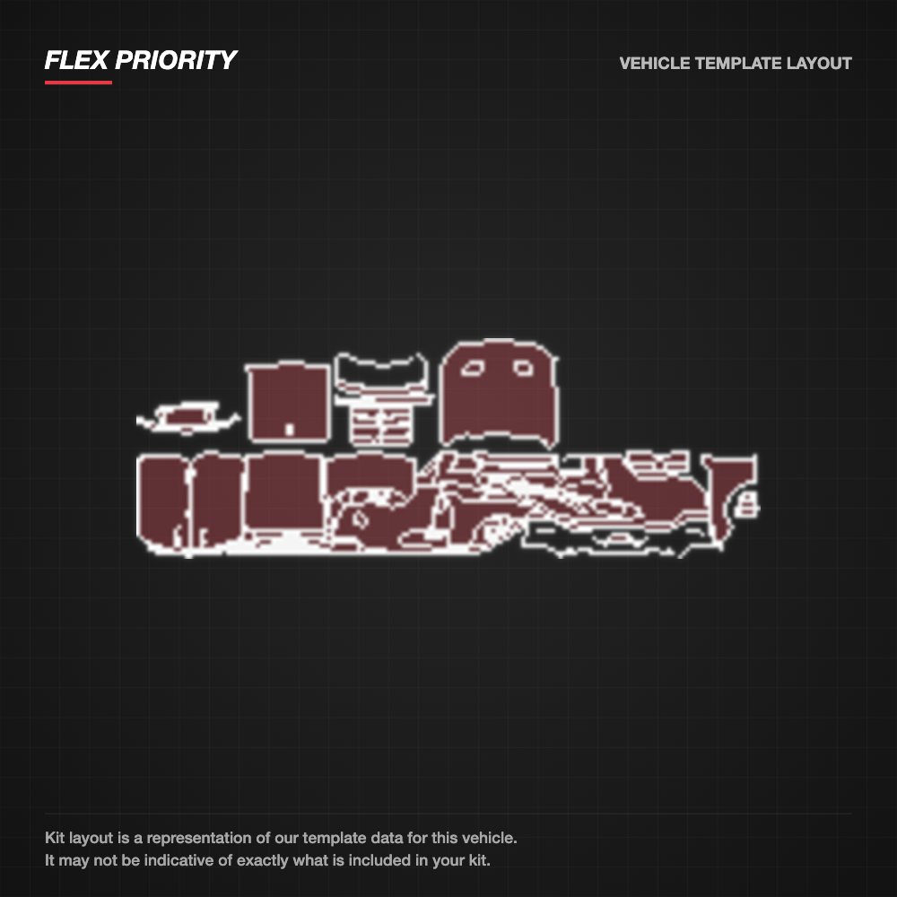 Ford Mustang Fastback 2018-2019 kit layout (template 1)