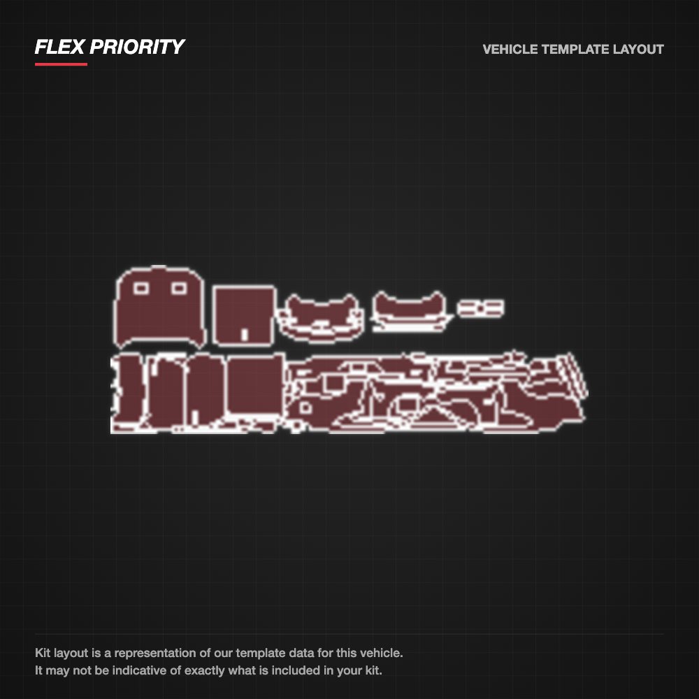 Ford Mustang Fastback 2018-2019 kit layout (template 2)