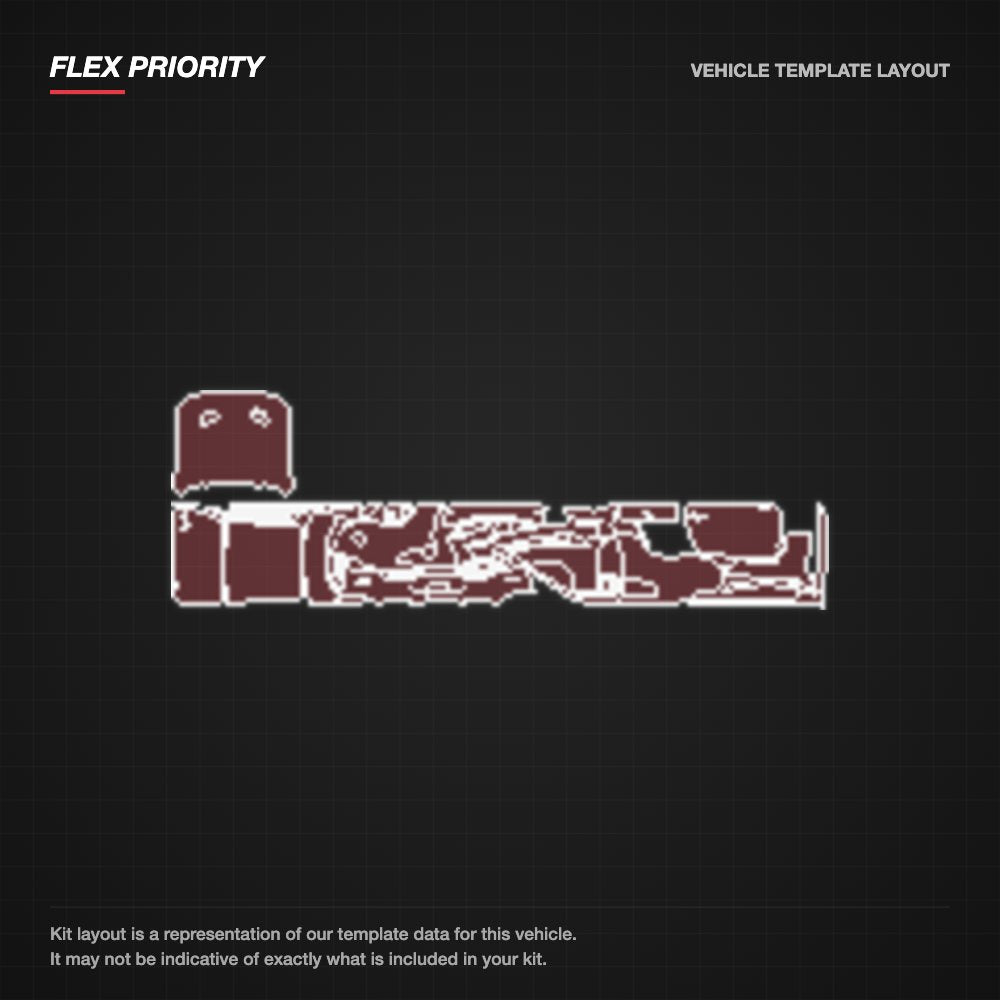 Ford Mustang Fastback 2018-2019 kit layout (template 3)