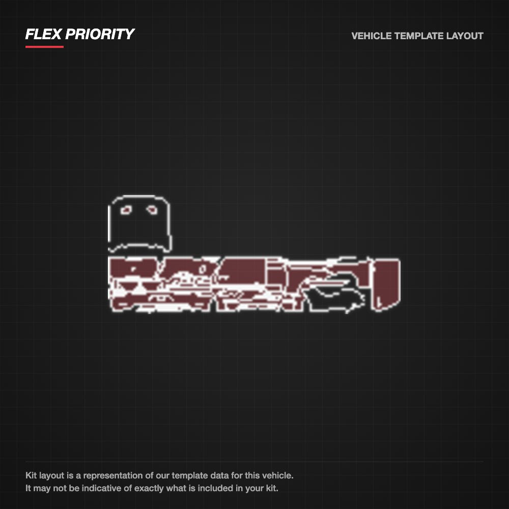 Ford Mustang Convertible 2018-2023 kit layout (template 1)
