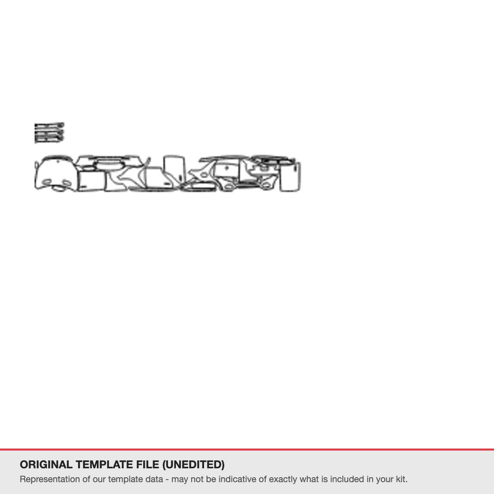 Mercedes-Benz GLE 2015-2016 original template file (template 1)