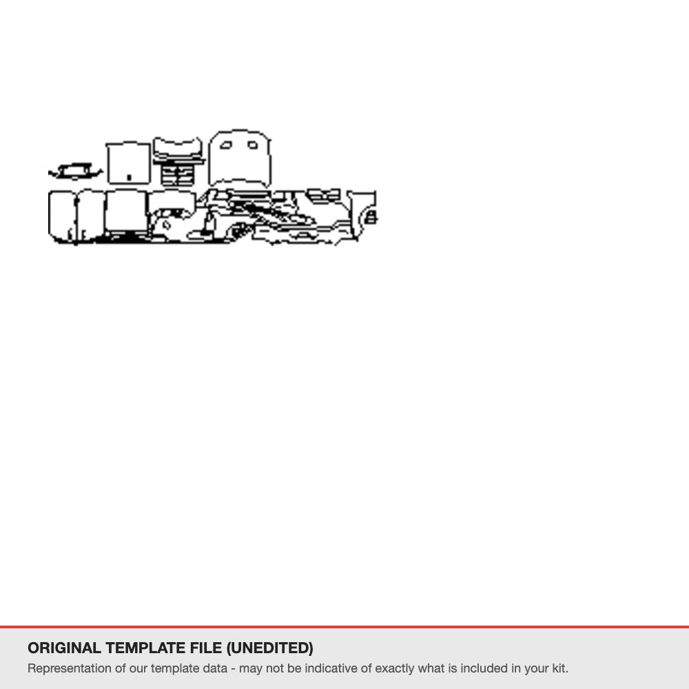 Ford Mustang Fastback 2018-2019 original template file (template 1)