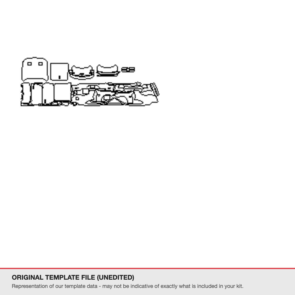 Ford Mustang Fastback 2018-2019 original template file (template 2)