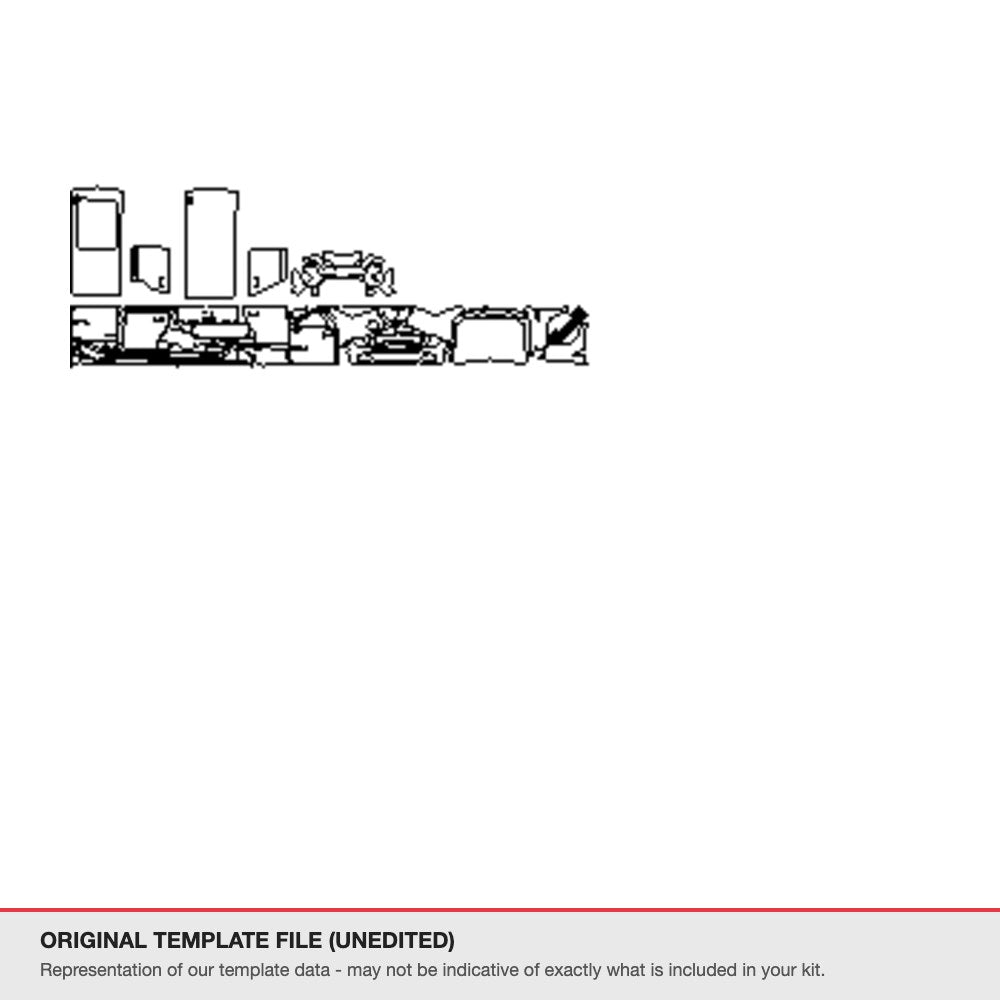 GMC Yukon Standard Wheelbase 2022-2024 original template file