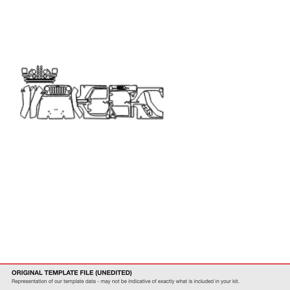 Jeep Wrangler 2-Door 2011-2017 original template file