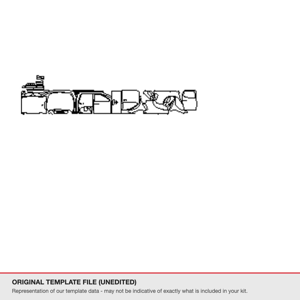 Nissan Navara 2024-2025 original template file (template 1)